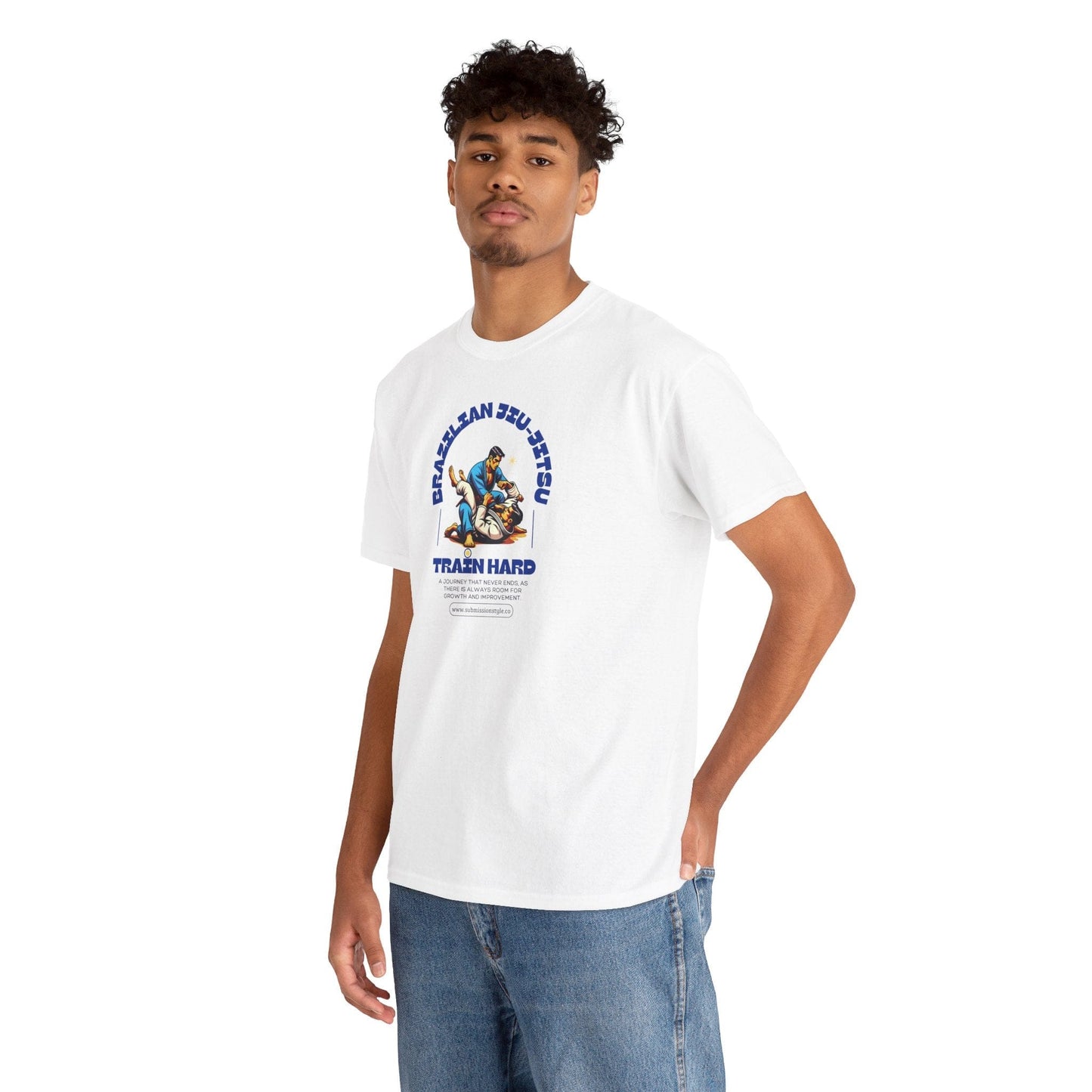 001.1 Train hard T-Shirt - Blue